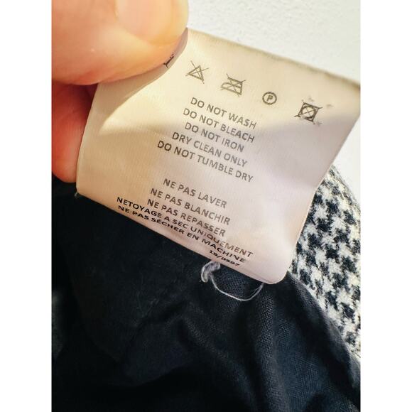 OFFICINE GÉNÉRALE Black White Houndstooth 100% Wool Celeste Pants size 42 - Picture 11 of 15